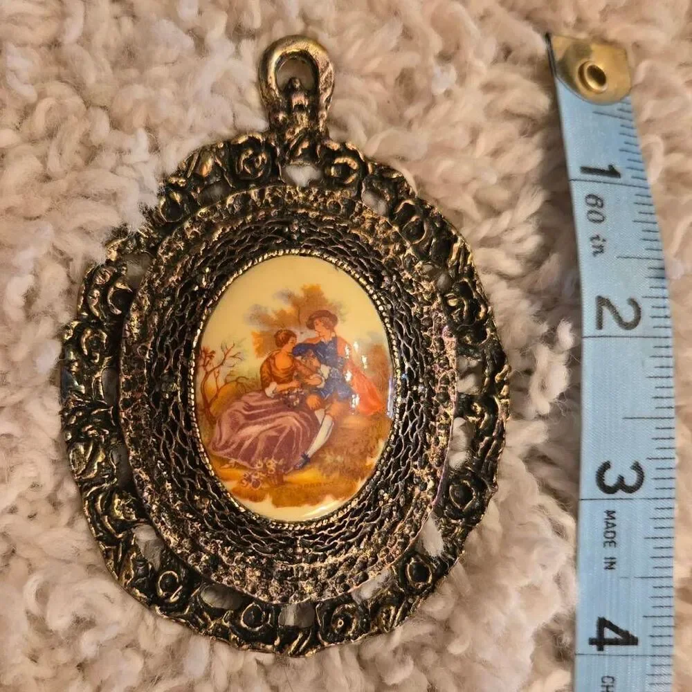 Vintage Fragonard Wall Hanging Courting Couple